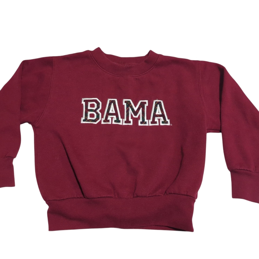 Little King BAMA ALABAMA Kids Maroon Sweatshirt YOUTH XS